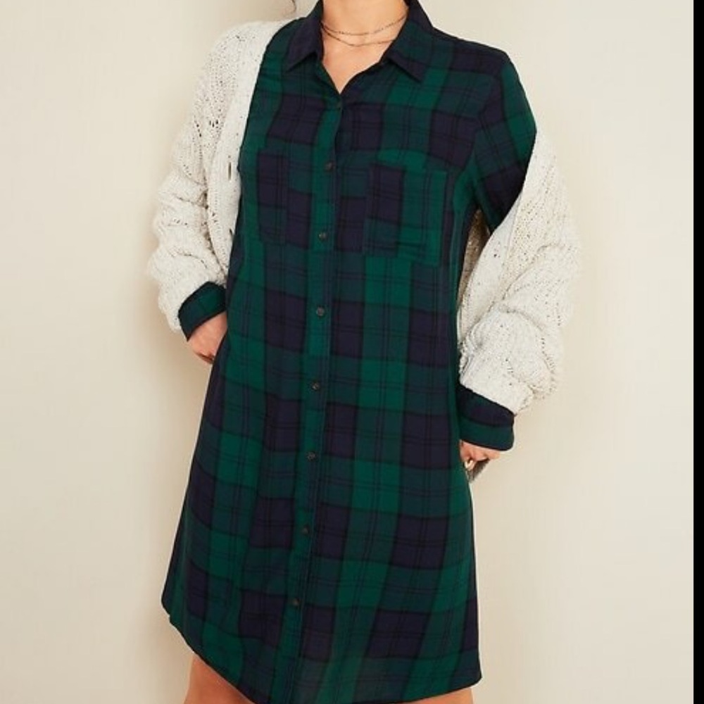 Old Navy Blackwatch Plaid Swing Dress✨